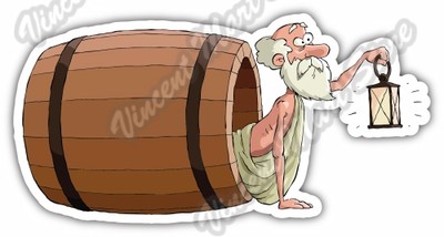Diogenes Greek Philosopher Carrel Cynic Car Bumper Vinyl Sticker Decal ...
