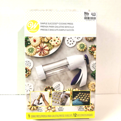 Wilton Simple Success Cookie Press 12 Discs Holiday Baking Christmas NEW Sealed 70896026279 eBay