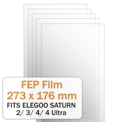 FEP Film for Elegoo Saturn 2/ 8K/ 3/ 4/ 4 Ultra (5 Pcs)