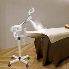 2IN1 Hot Facial Steamer 5X LED Magnifying Lamp Ozone Salon Spa Skin Care