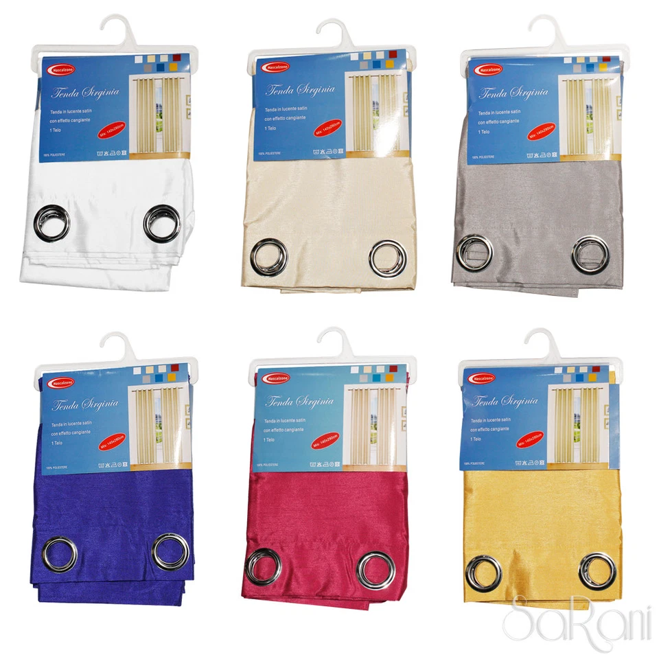 Store Virginia Effet Soie Satin 1 Panneau Différentes Couleurs 140x290cm Sarani - Photo 1/1
