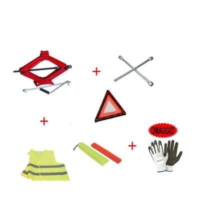 FÜR HONDA UNIVERSAL AUTO NOTFALL KIT WAGENHEBER + KREUZSCHLÜSSEL + DREIECK + GI