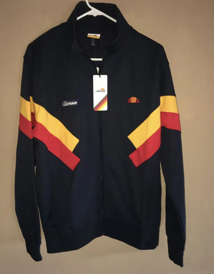 Ellesse Zip Track Jacket Blue Gold Red Mens Size M $98 |