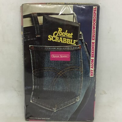 NOS 1981 Spear-Spelen Pocket Scrabble Travel Game Factory Sealed German Version