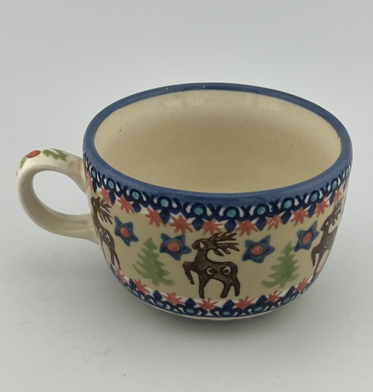 Polish Country Stoneware Winter 8oz Cup Christopher Radler Woodland Holway
