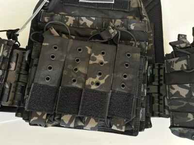 GREAT LAKES FORTRESS Carrier Tactical Vest Quick Release & Laser Cut with 2 ceramic Armor plates 3+