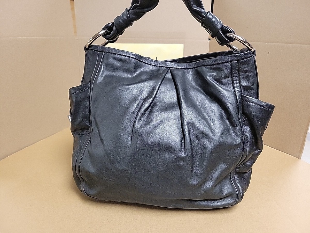 Coach Soft Leather Shoulder Bag Hobo Black Zip L0882-13412 NWT