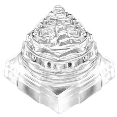 50 GRAM CRYSTAL QUARTZ SPHATIK SRI SHRI SHREE YANTRA CHAKRA LAKSHMI TEMPLE HINDU