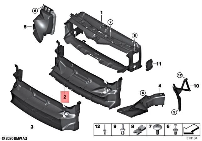 BMW OEM 14-16 428i xDrive Ducts-Lower Duct 51747290609 | eBay