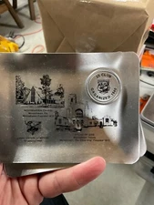 (2) Loyal Order of Moose 25 CLUB ALUMINUM TRAYS ASHTRAY? COOL PIECE