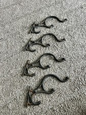 Antique/Vintage Hat or Coat Hooks Bathroom Cast Iron Hook Old Hardware Lot of 4