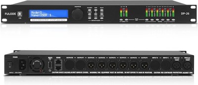 2-In/6-Out Professional Digital Audio Processor, DSP Loudspeaker Management for