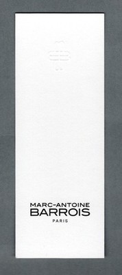 Werbekarte - Advertising Card - Marc Antoine Barrois