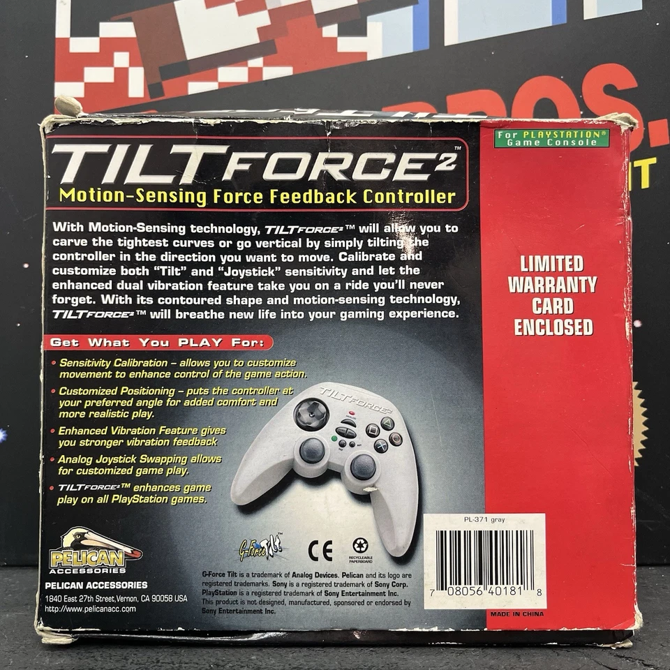 Tilt Force 2 Playstation Controller W.Box & Manual TESTED FREE TRACKED POSTAGE - Image 3 of 4