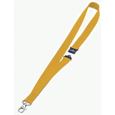 Durable Textile Lanyard 20 mm Yellow  Pack of 10 Necklaces  Includes Safety Re