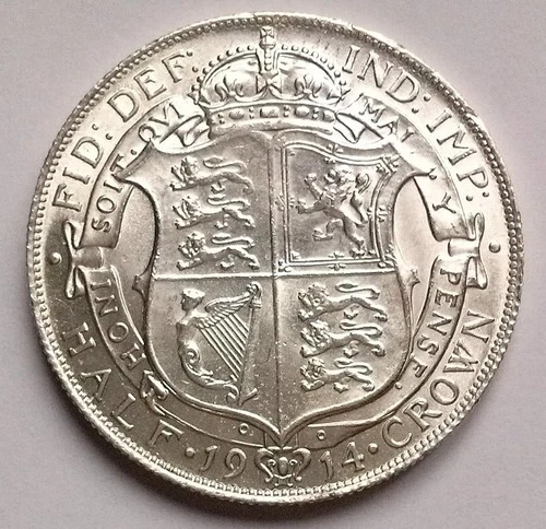1914 George V Half Crown — photo from the most recent tracked eBay sale