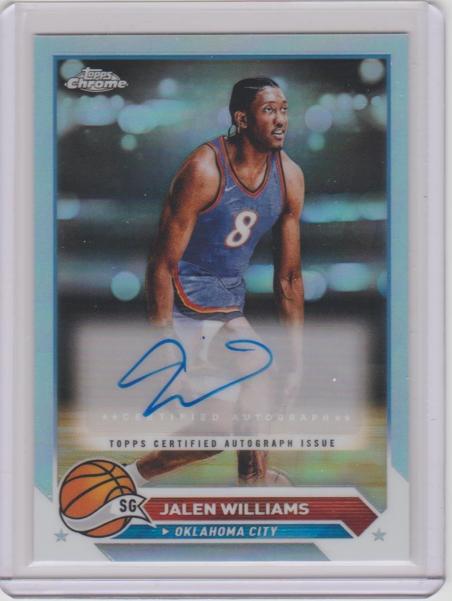 Jalen Williams PRIZM silver auto サインカード JALEN WILLIAMS 2024-25 Topps Chrome Silver Refractor Auto #CG-JW