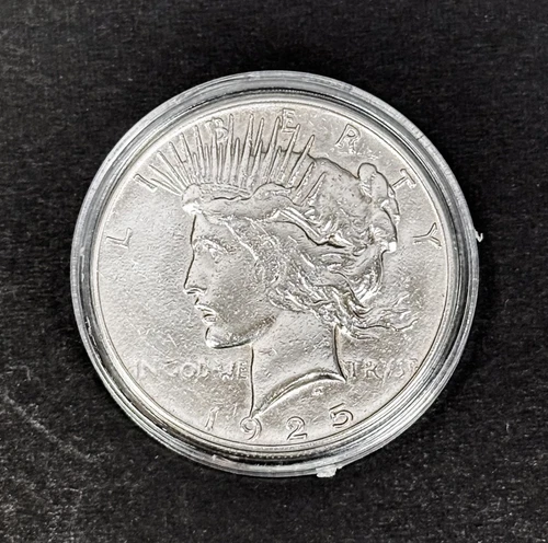 1925-S Peace Silver Dollar $1 San Francisco 90% Silver VF-XF - Cleaned Key Date