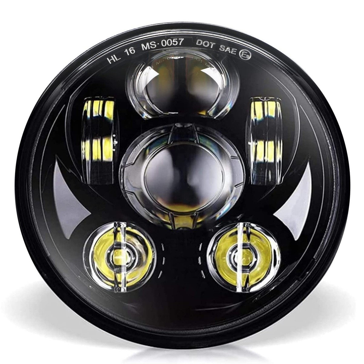 Wisamic 5-3/4 5.75 inch LED Headlight - Compatible with Harley