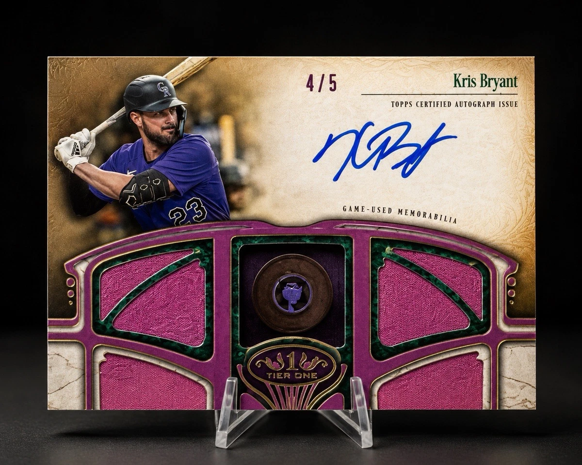 Kris Bryant Autographed Baseball Sports Trading Cards