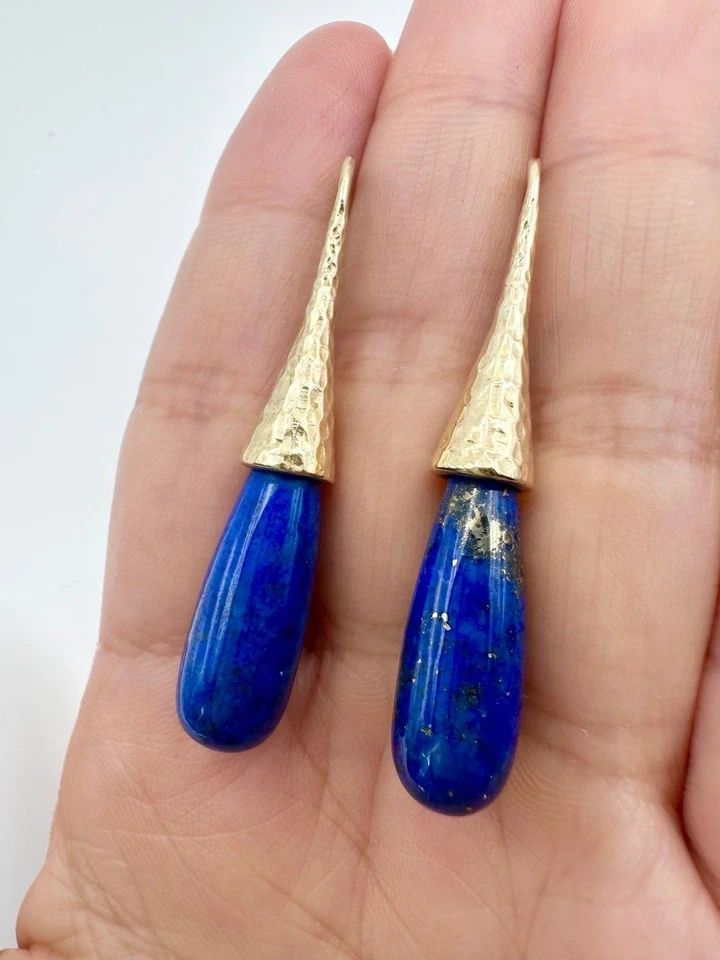 Veronese纯银14k金青金石耳环 — 第 2/4 张图片