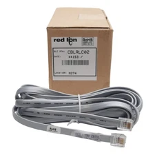 Red Lion CBLRLC02 Cordset, RJ12 Male to RJ12 Male, For Modular Controller, 10ft