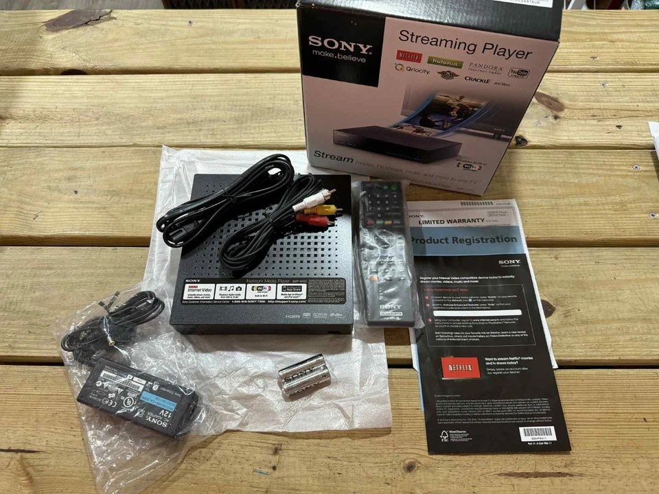 NEW - Sony SMP-N100 Network Media Player Wi-Fi With Remote and Cables - Image 4 of 4