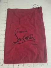 Christian Louboutin Red Drawstring Dust Bag Travel Cover Storage Bag 9" X 14