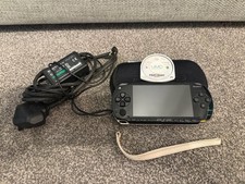 Sony PSP Black Handheld Game System - Memory Card, Pouch, Charger + Game