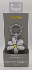 Apple AirTag Silicone Keychain - heyday Daisy Lavender & White