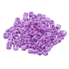 100 Pack Clothes Hanger Marker Number 54 Size Tag Fit 3mm Rod Purple