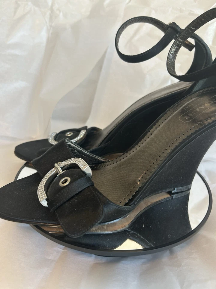 Sandalias de vestir Coach Swarovski cristal satinado Foto 3 de 4