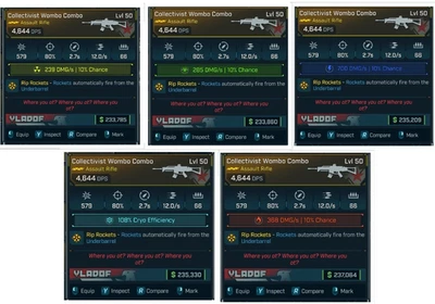 Borderlands 4 OP⭐GOD ROLL⭐SET OF 5 WOMBO COMBO⭐ALL 5 ELEMENTS⭐ PC/XBOX/PS4/PS