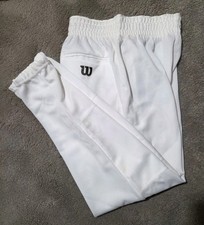 Wilson A4374 White Baseball Pants Men's Size Small Elastic Waist Free Shipping