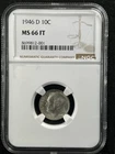1946-D Roosevelt Dime — photo from another recent sale