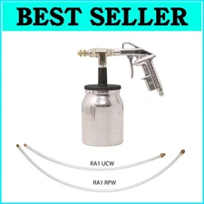 Adjustable Undercoating Spray Gun with Two Wand Attachments - Lightweight Design
