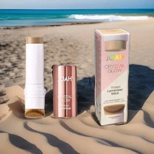 2 X Joah Crystal Glow Tinted Luminizer Stick JCG305 Honey Full Size w Brush 