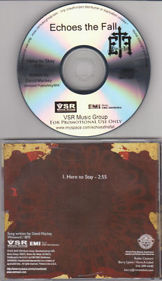 Echoes The Fall - Here To Stay - Rare Radio Promo CD - 1208