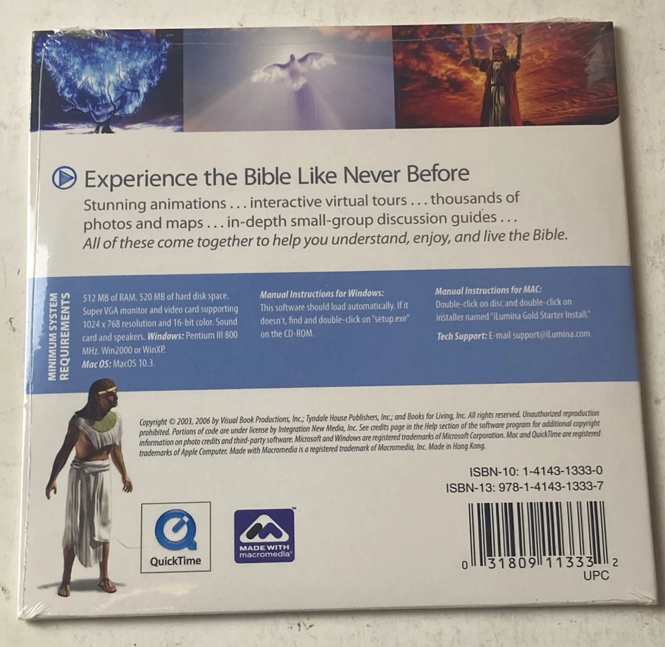 ILUMINA Interactive Bible Premium Gold, Starter Edition 2003 Sealed Photos Maps+ - Image 2 of 3