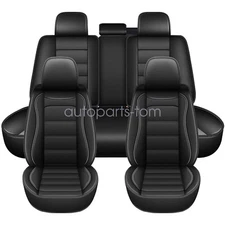 For Nissan Rogue 2010-2023 Car 5-Seat Covers Leather Full Set Front Rear Cushion