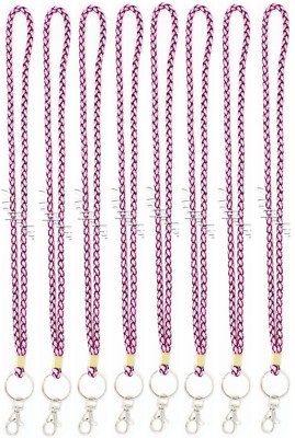Pack 8 pcs Wholesale Mesh Braided Silk Ribbon Necklace Lanyard for key /ID Badge