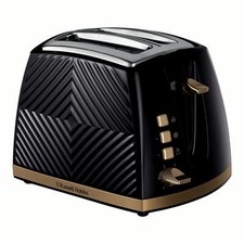 Russell Hobbs 2 Slice Toaster Wide Slot Textured Plastic Groove - 4 Colours
