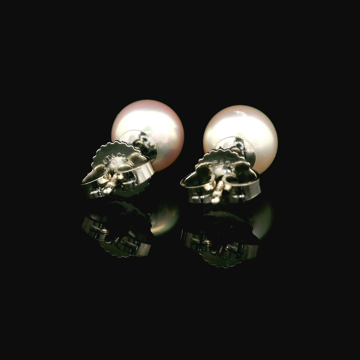 ピアス VINTAGE HOLLYWOOD Ribbon Pearl Earrings 4BNY557 Pandora Treated Freshwater Cultured Pearl 4.5mm Stud Earrings