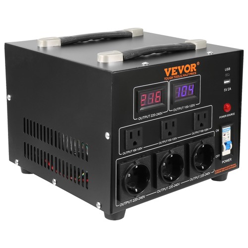 VEVOR Convertitore Tensione Step-up/Down 220-110V/110-220V 3000VA Uso Domestico - Imagen 10 de 12
