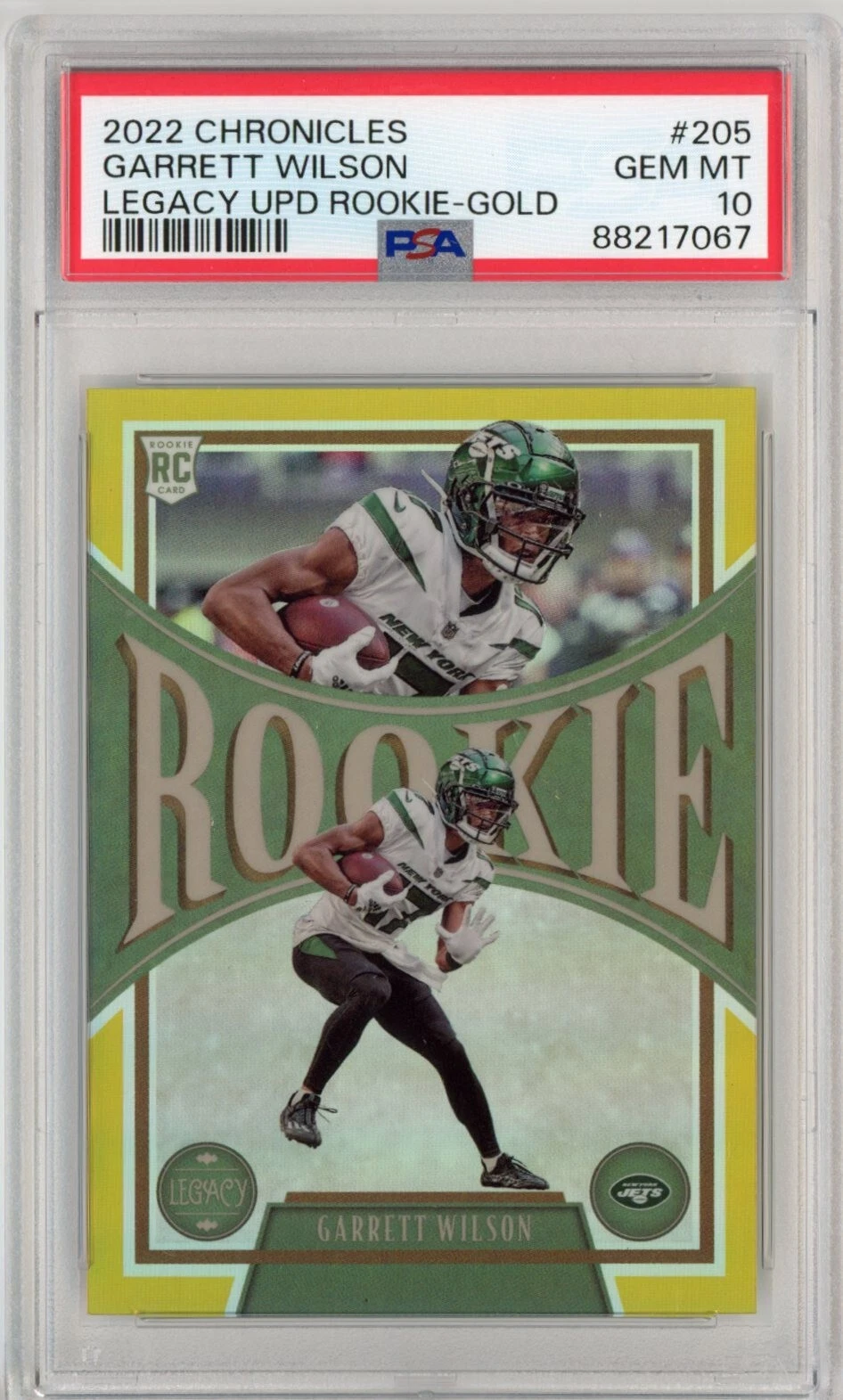 Garrett Wilson Panini Chronicles Legacy Update Rookies #205 Gold