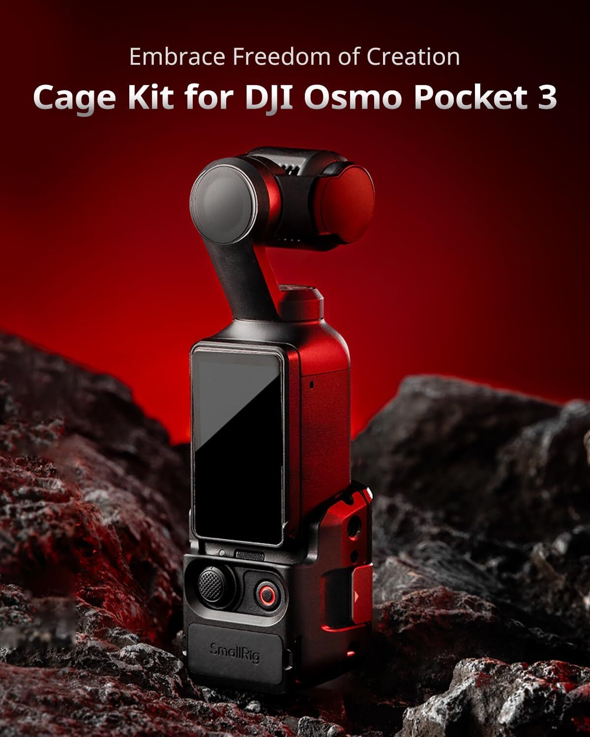 SmallRig Expansion Adapter Accessorie, Lightweight Cage for DJI Osmo Pocket 3