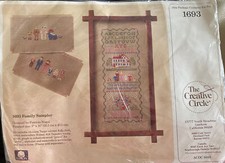 The Creative Circle 1693 Family Sampler Counted Cross Stitch Kit 8x16" Unopened