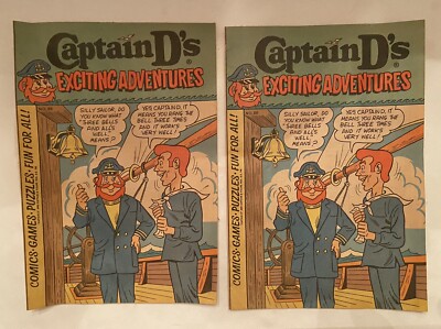 2 Vintage CAPTAIN D'S EXCITING ADVENTURES COMIC BOOKS- #35 -1989