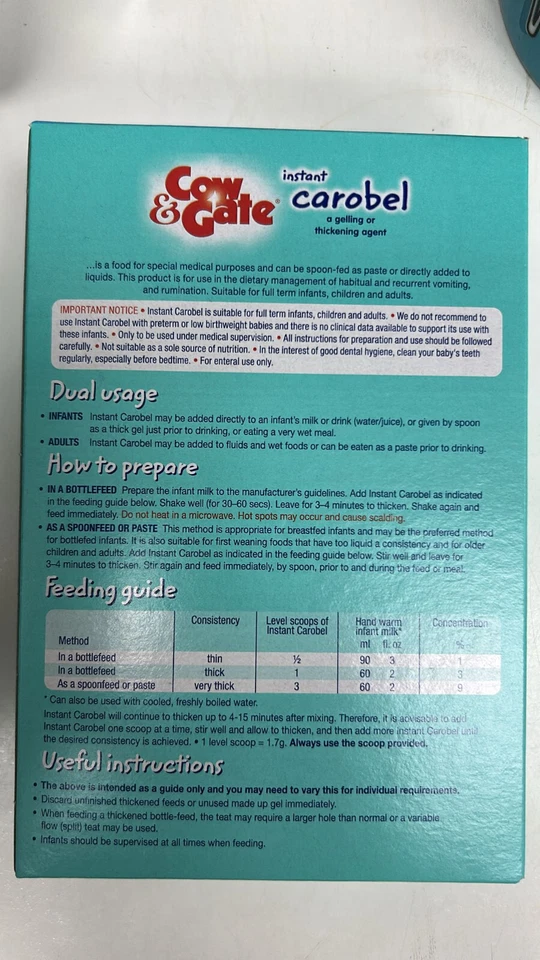 Cow & Gate Instant Carobel 135g - Image 2 of 2