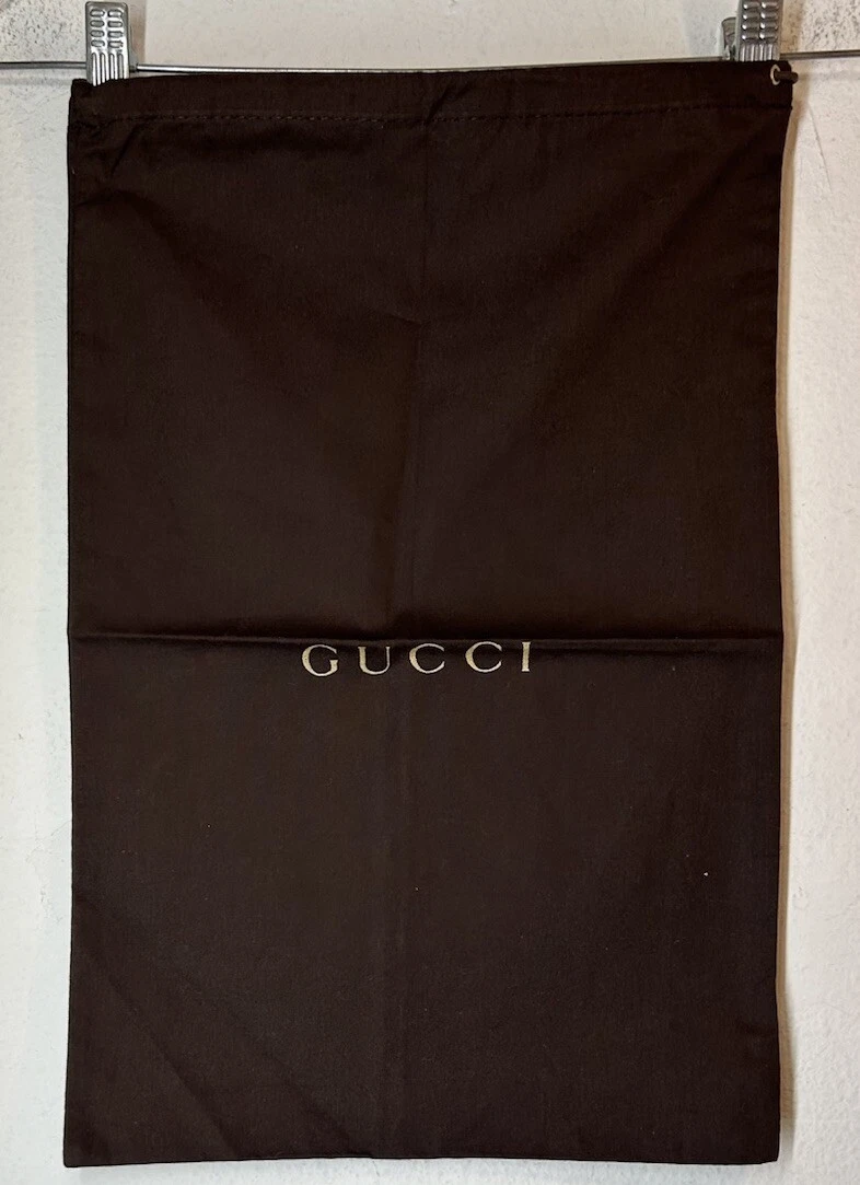 GUCCI Dust Bag SAC À MAIN CHAUSSURES MARRON OR AUTHENTIQUE VOYAGE EMBALLABLE